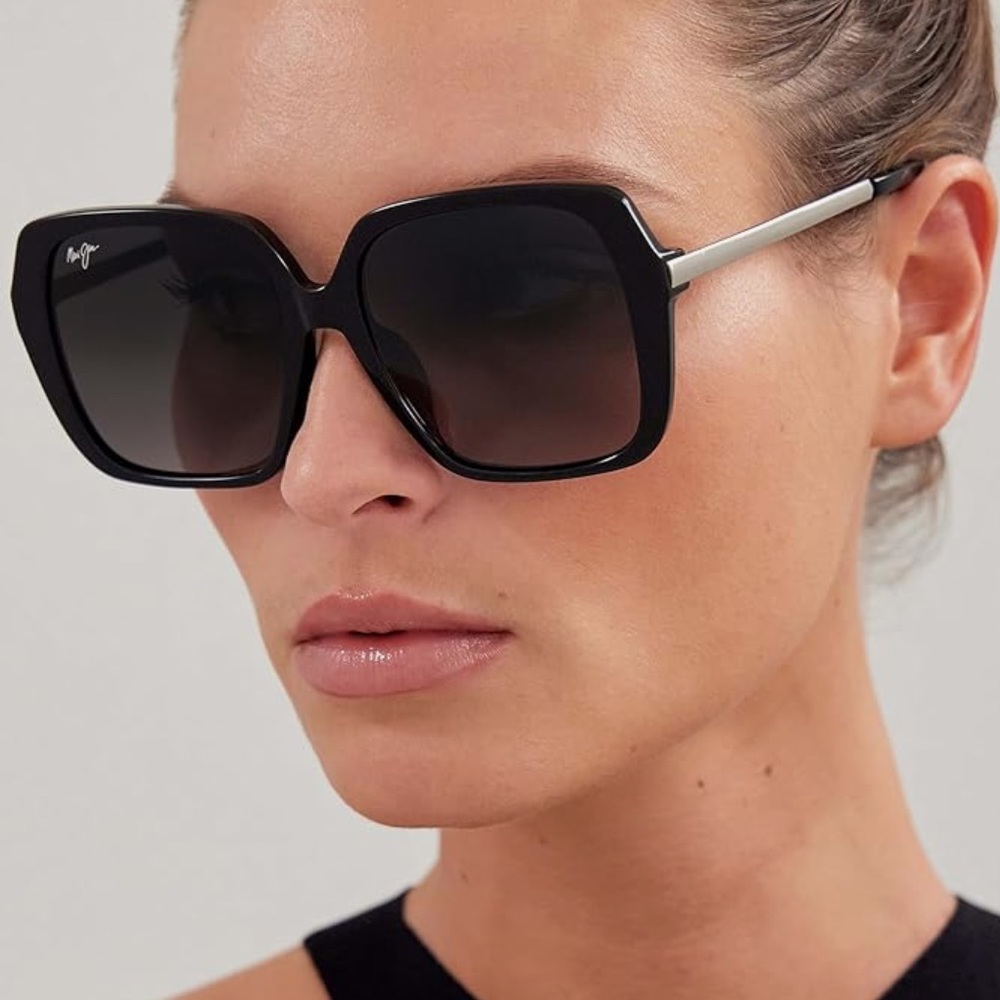 Maui Jim Polarized Women's Poolside Fashion Sunglasses - Black Gloss